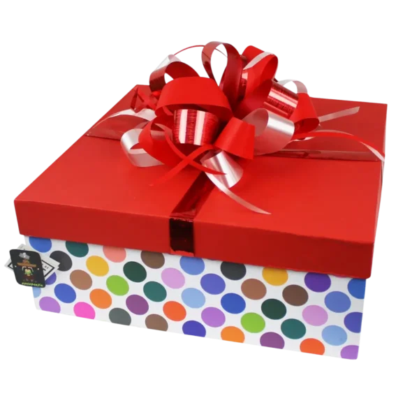 CHICA ROJA Caja Payaso Cuadrada